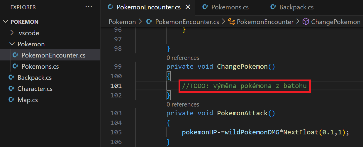 Vytvorenie komentára pre jeden riadok - Visual Studio Code - Visual Studio Code