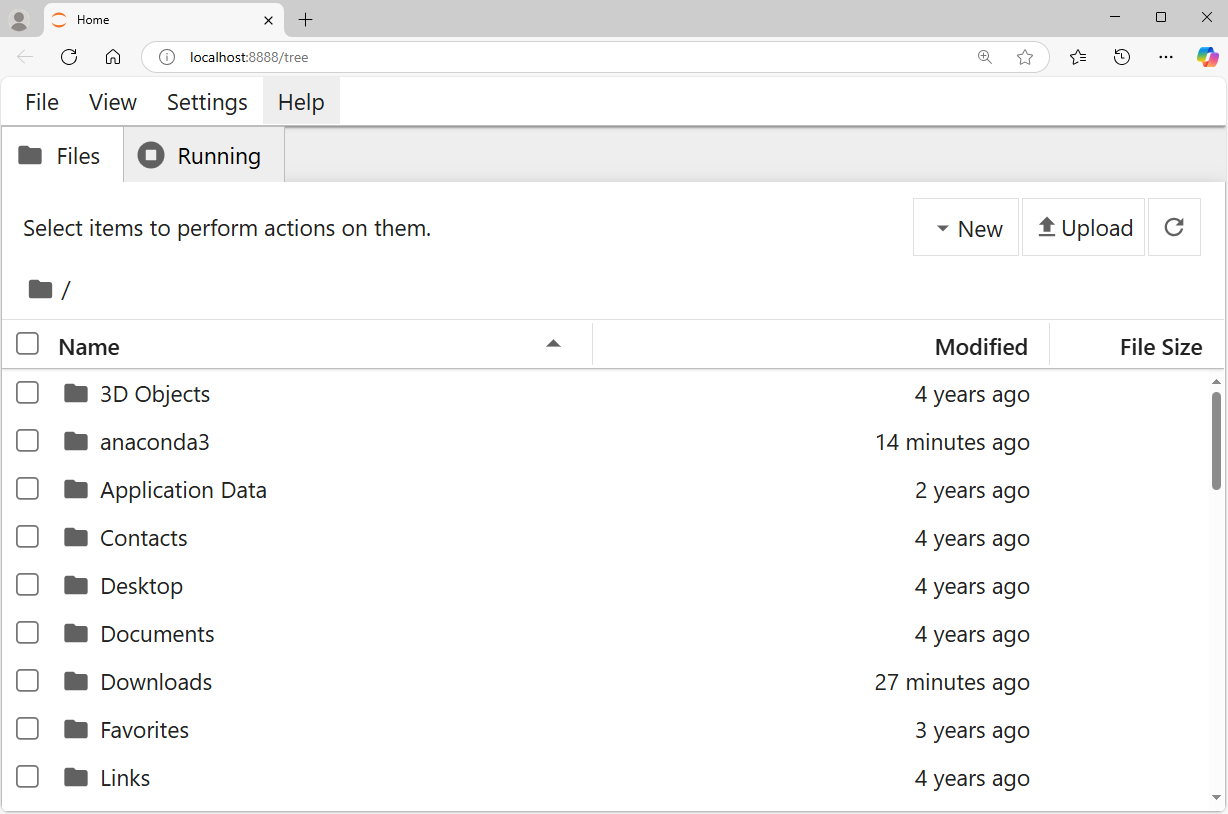 Menu v prostredí Jupyter Notebook - NumPy - Matematika v Pythone