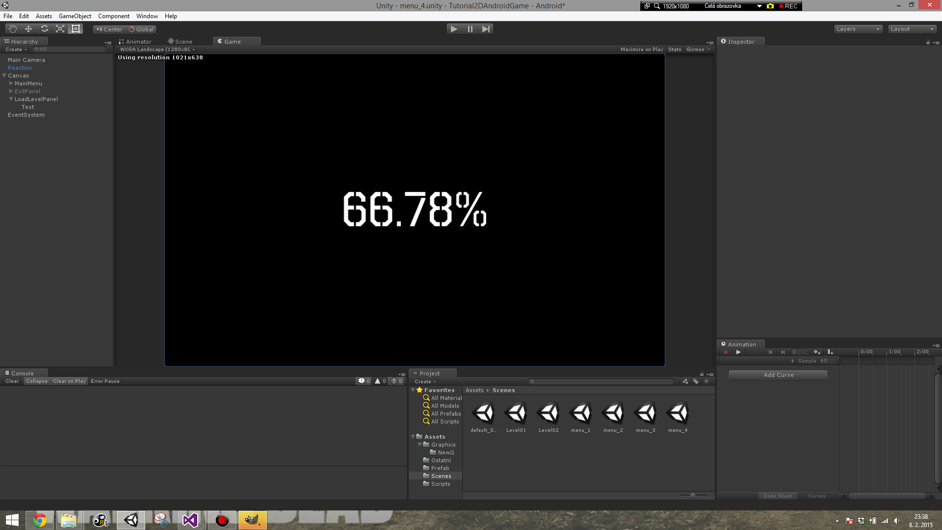 Hra v C# .NET Unity 3D - Tvorba 2D arkády pre Android v Unity