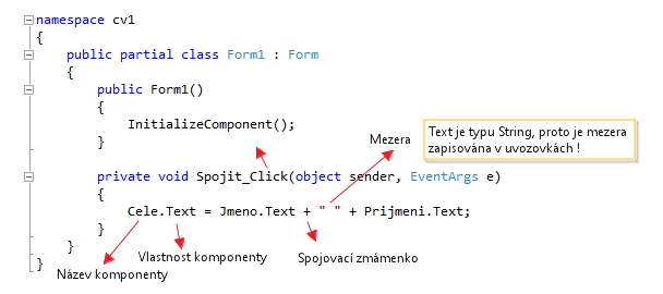 Zdrojákoviště C # .NET - Okenné aplikácie Windows Forms