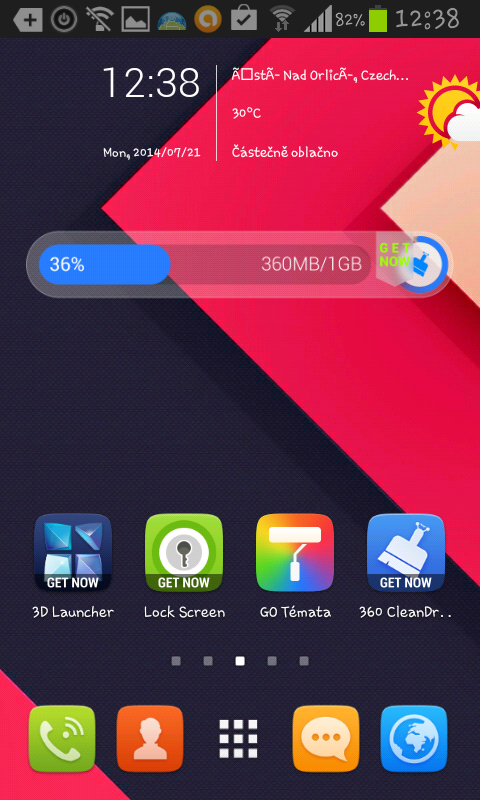GO launcher – Domovská obrazovka - Mobilné telefóny a tablety