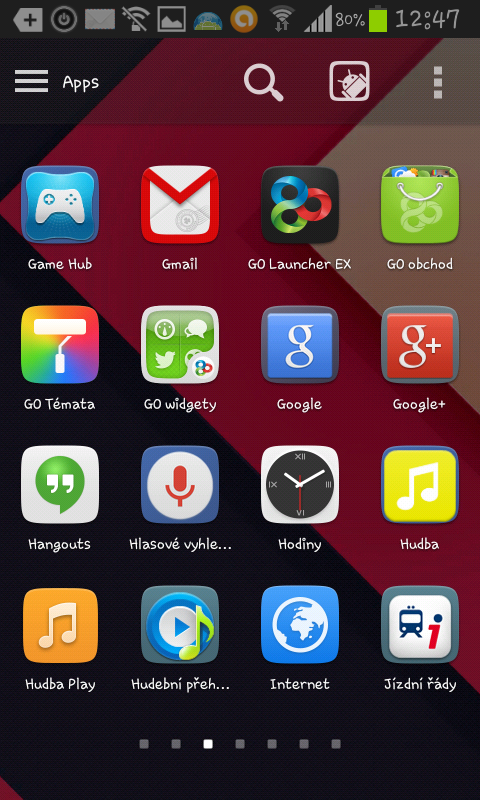 GO launcher – aplikácia - Mobilné telefóny a tablety