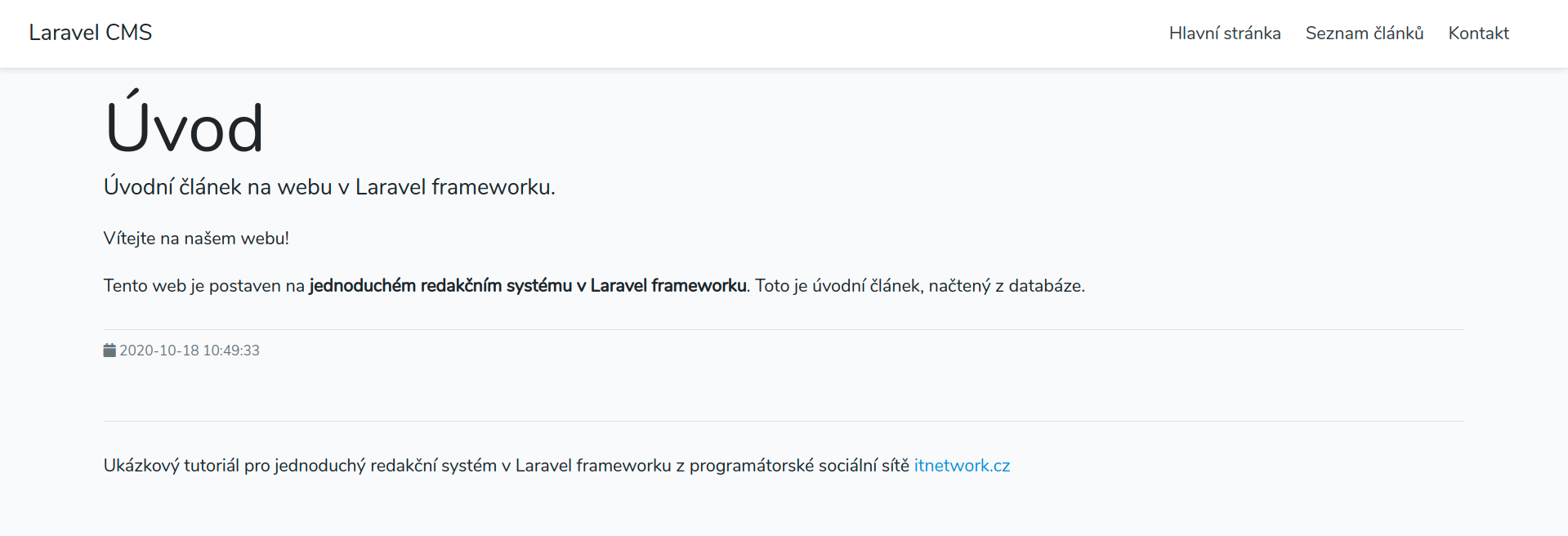 Vylepšenia zobrazenie článku v Laravel frameworku pre PHP pomocou vlastných štýlov - Laravel framework pre PHP