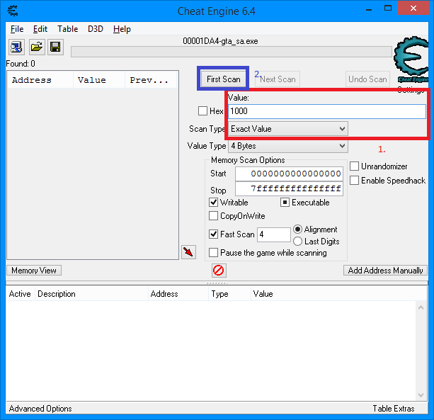 Skenovanie pamäte v Cheat Engine - Softvér