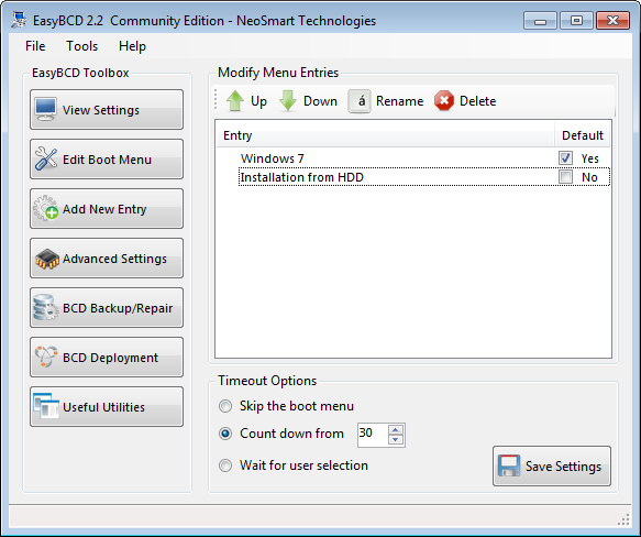 Editácia boot menu Windows - Windows