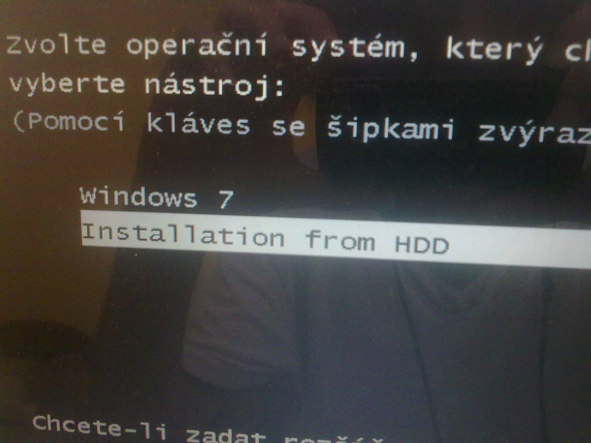 Inštalácia Windows z HDD - Windows