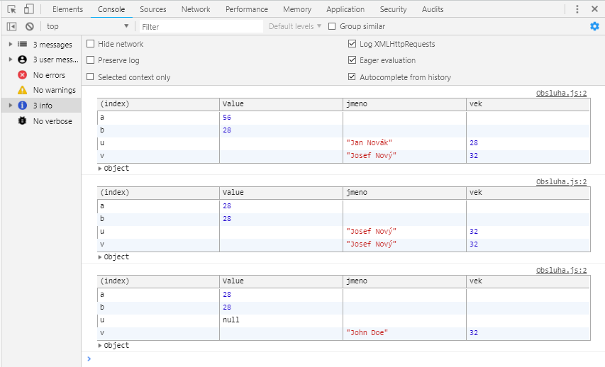 Hodnota null v JavaScripte - Objektovo orientované programovanie v JavaScriptu
