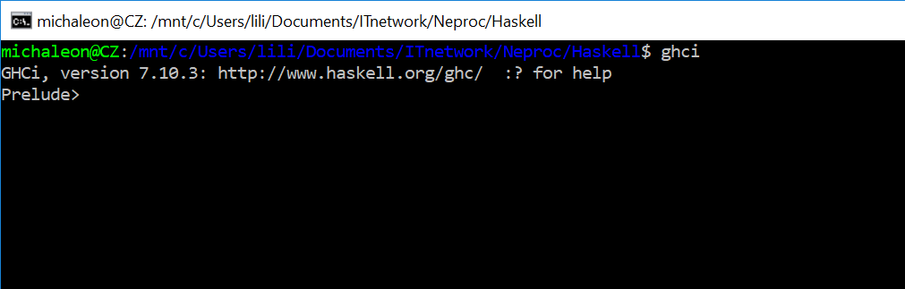 Spustenie Haskell prekladača v príkazovom riadku - Haskell