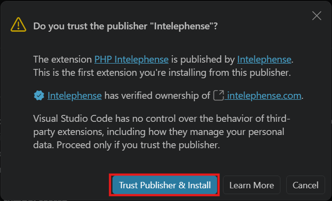 Trust intelephense extension - Základné konštrukcie jazyka PHP - Základné konštrukcie jazyka PHP