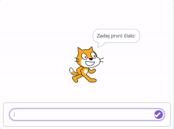 Mačičák nechápe sčítanie - Scratch