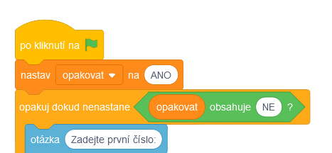 Podmienka v cykle - Scratch