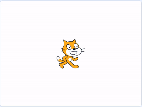 Mačičák mení farby - Scratch