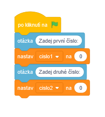 Pridanie nakopírovaného bloku k existujúcej časti - Scratch