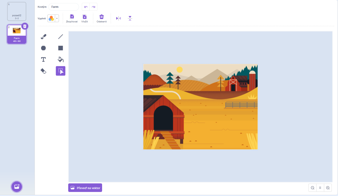 Pozadie Farm - Scratch