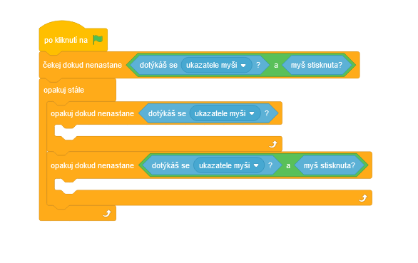 Hlavný cyklus hry na babu s podmienkami  - Scratch - Scratch