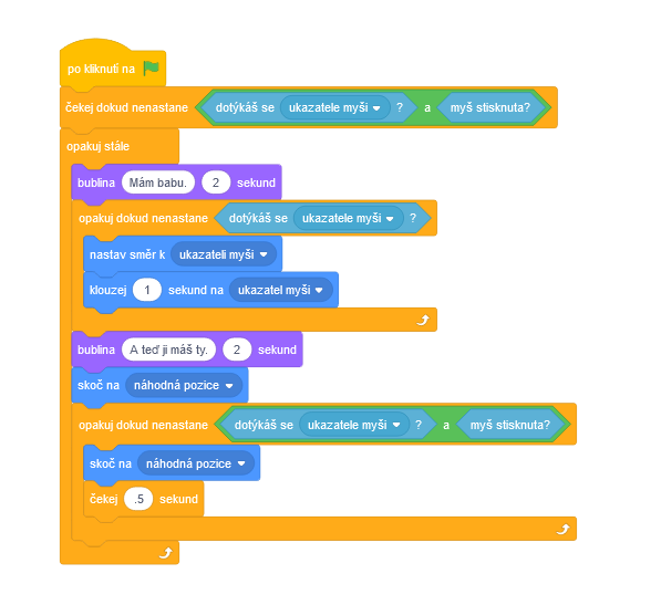 Doplnenie textov a dokončenie programu  - Scratch - Scratch