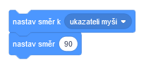 Blok nastav smer - Scratch - Scratch