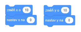 Blok nastav/zmeň x/x - Scratch - Scratch