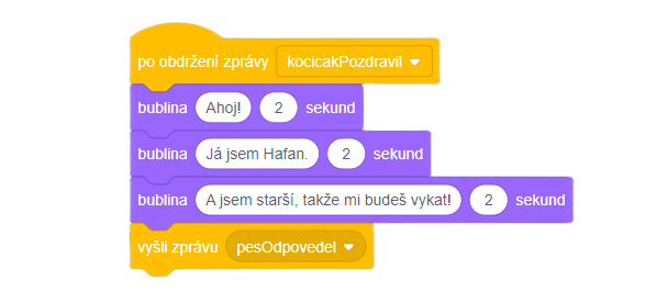 Kód psa – odpoveď - Scratch - Scratch