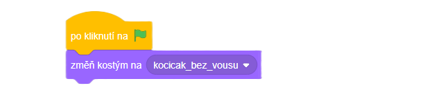 Kód mačičiaka – mačičiak bez fúzov - Scratch - Scratch