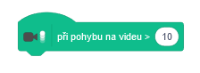 Blok detekujúci pohyb na videu - Scratch - Scratch
