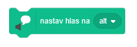 Blok na nastavenie hlasu - Scratch - Scratch