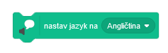Blok na výber jazyka - Scratch - Scratch