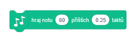 Blok hraj notu - Scratch - Scratch