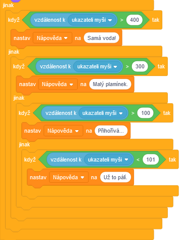 Nastavenie pomocníka podľa vzdialenosti - Scratch - Scratch