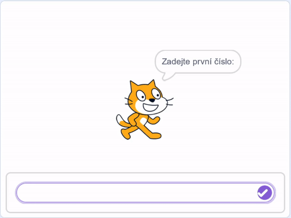 Mačičák počíta hafo príkladov - Scratch