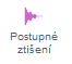 Tlačidlo Postupné zoslabenie - Scratch