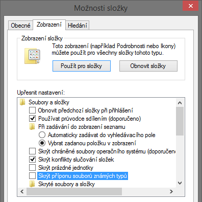 Zobrazovanie prípon súborov vo Windows - Príkazový riadok a dávkové súbory