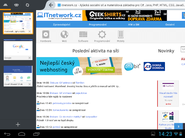 FireFox na Androide - Recenzia mobilných telefónov