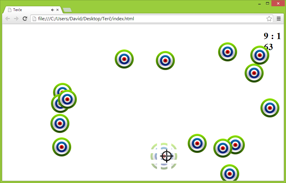 Hra v jQuery – Strieľanie na terčíky - JavaScriptu zdrojákoviště - jQuery