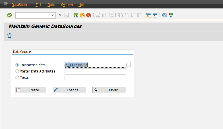 Založenie dátového zdroja v SAP - Sap
