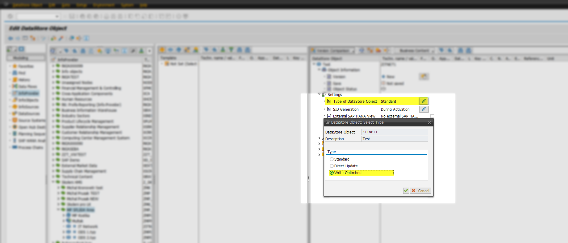 modelovanie DSO - Sap