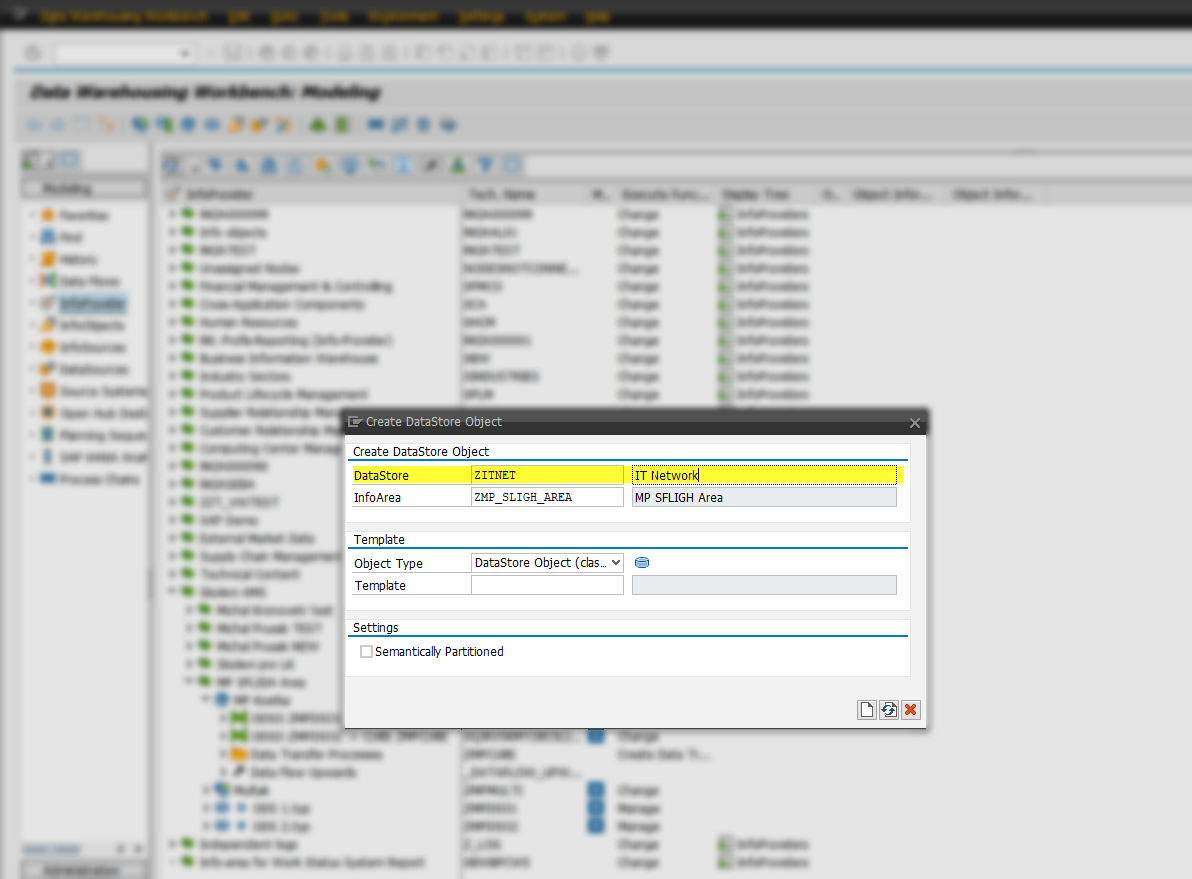 Založenie DSO v SAP - Sap