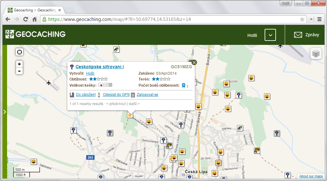 Cache na mape. - Zábava