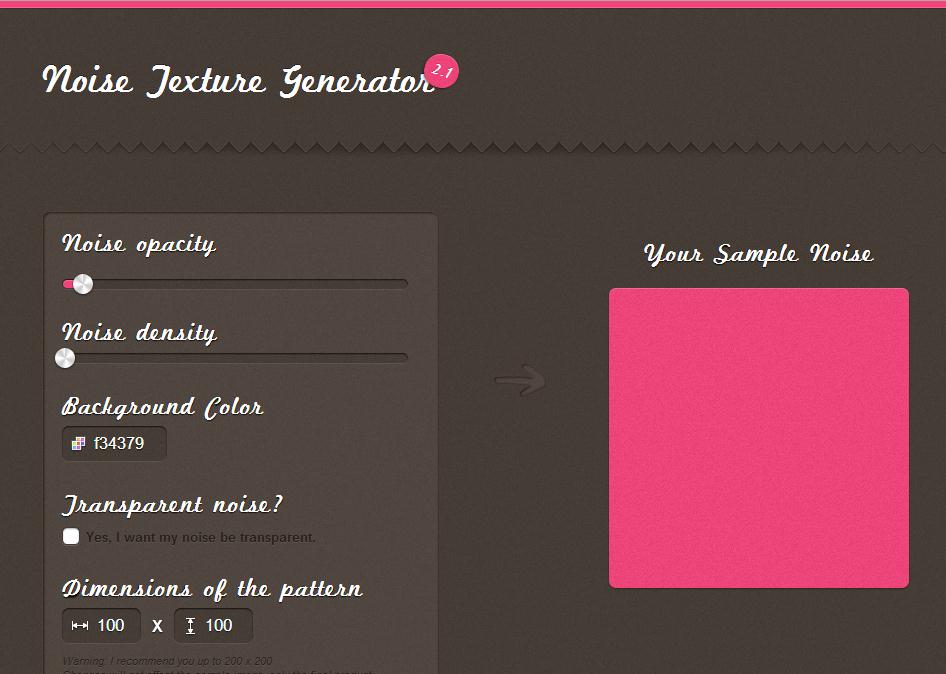 Noise Texture Generator - Profesionálny webdesign v CSS 3