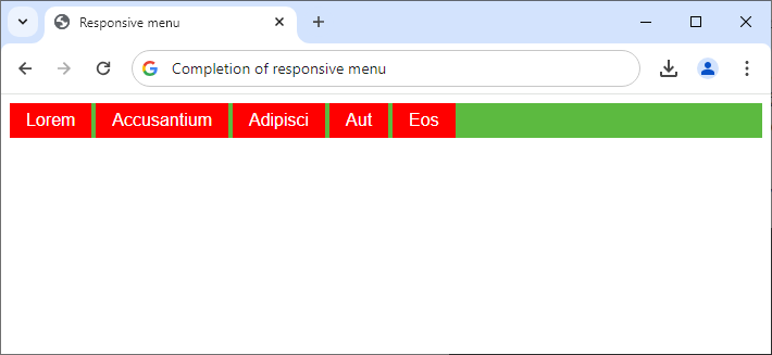 Menu má medzi položkami medzery - Responzívny webdesign