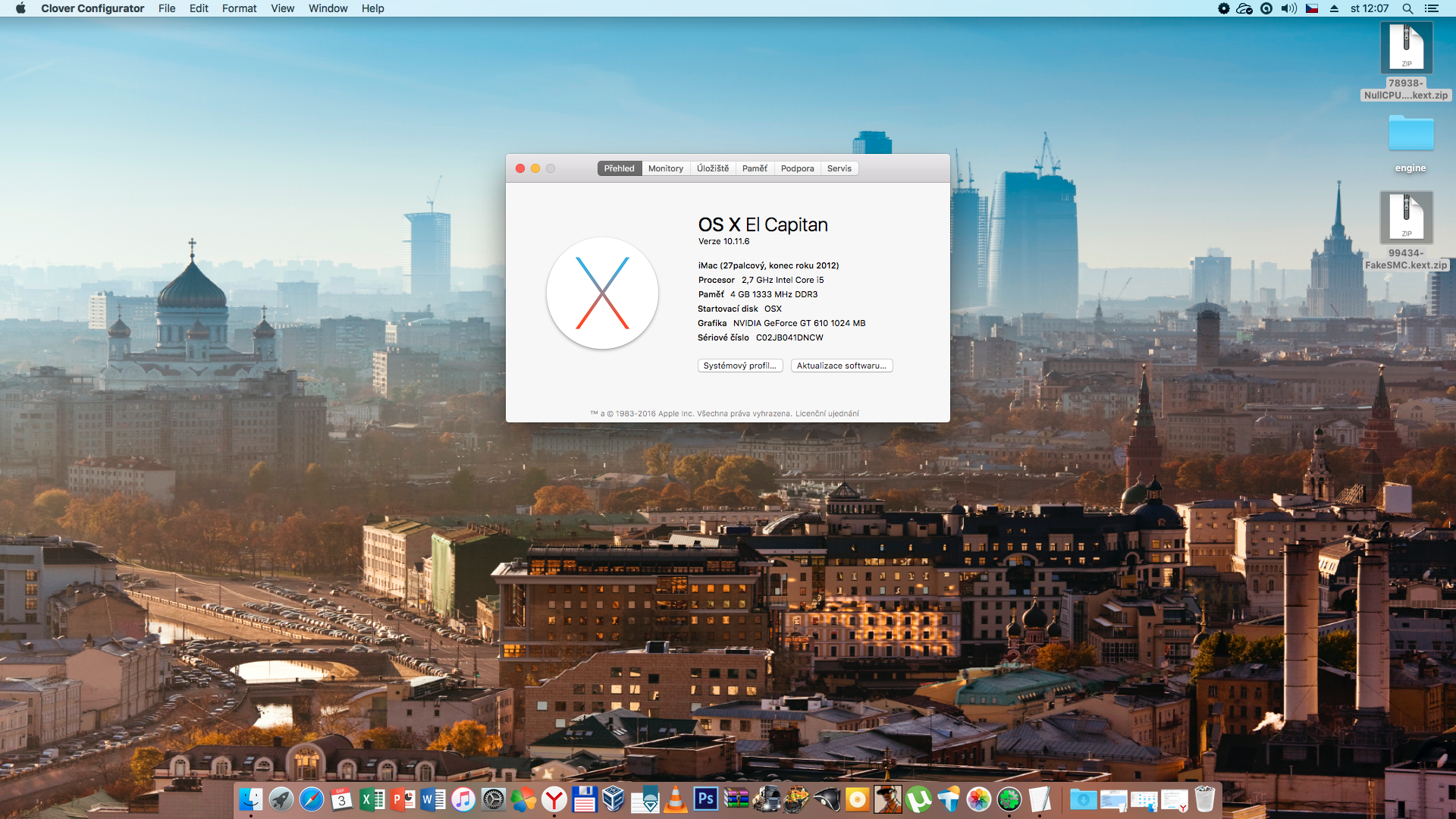 Verzia OS X po update - Softvér
