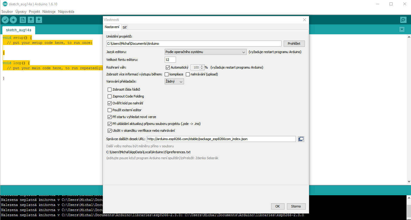 Pridanie dosky do IDE - Microsoft Azure a IoT