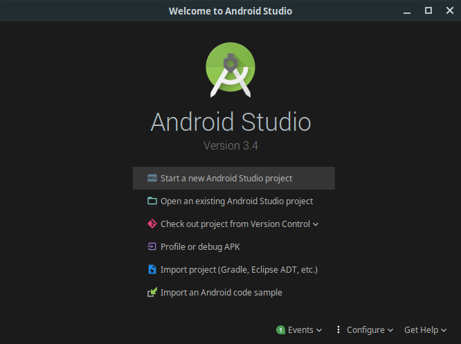 Nový projekt v Android Studio - Programovanie Android aplikácií v Jave