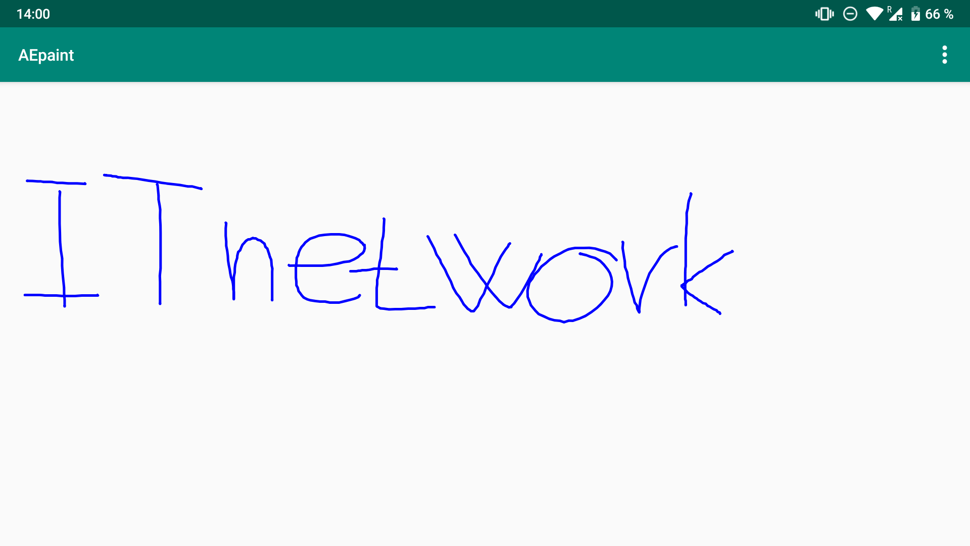 Výsledná Java aplikácie pre kreslenie prstom pre Android - Programovanie Android aplikácií v Jave