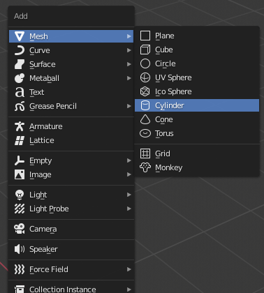 Ako pridať Mesh do scény - Blender
