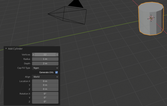 Dvanástim hraný valec - Blender