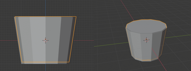 Posun budúce dutiny poháre - Blender
