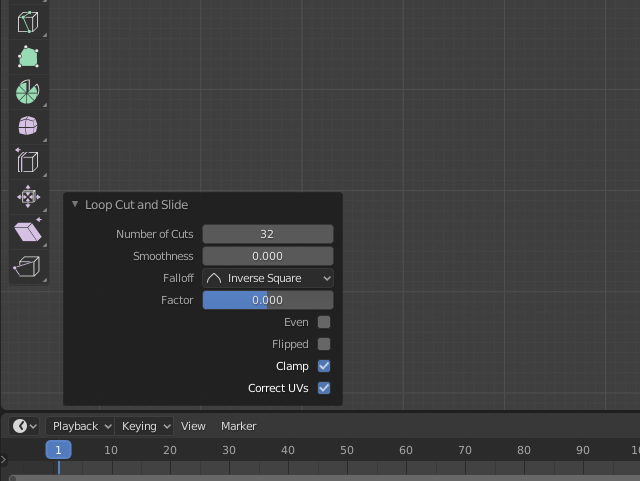 počet rezov - Blender