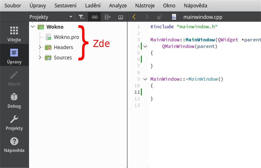 Pridanie súboru k Qt projektu pre C ++ - Qt - Okenné / formulárové aplikácie v C ++