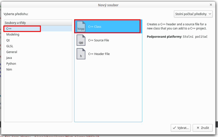 Pridanie novej C ++ triedy do Qt projektu - Qt - Okenné / formulárové aplikácie v C ++